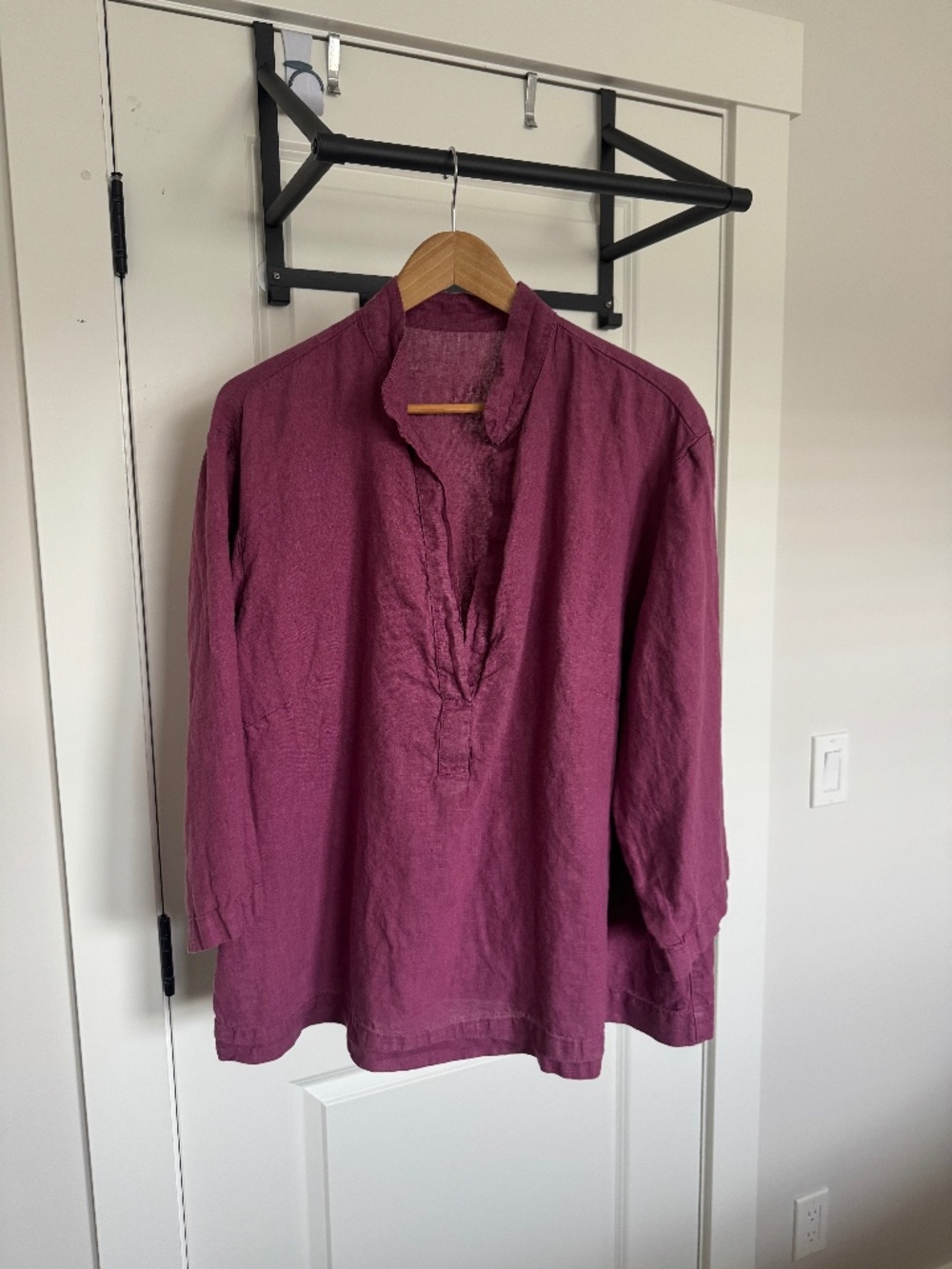Magenta Linen Tunic
